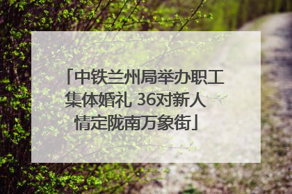 中铁兰州局举办职工集体婚礼 36对新人情定陇南万象街
